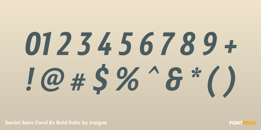 Senlot Sans Cond Ex Bold Italic Font Poster #1