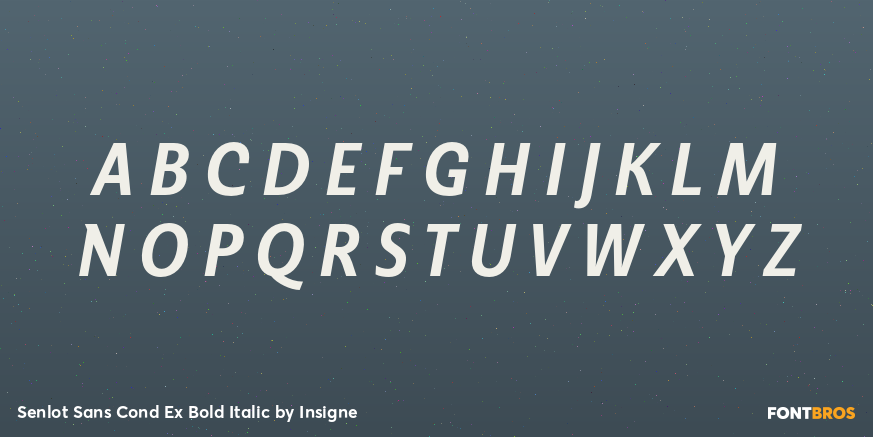 Senlot Sans Cond Ex Bold Italic Font Poster #1