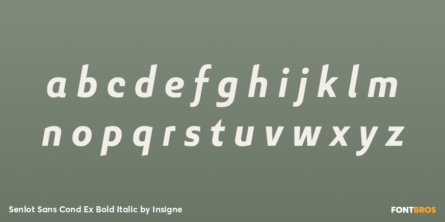 Senlot Sans Cond Ex Bold Italic Font Poster #1