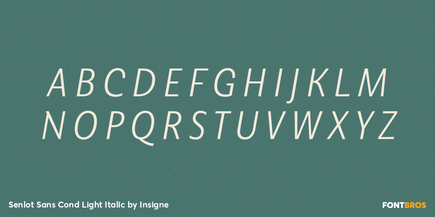 Senlot Sans Cond Light Italic Font Poster #2