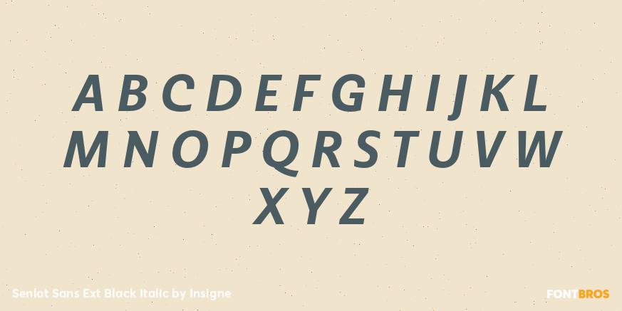 Senlot Sans Ext Black Italic Font Poster #2
