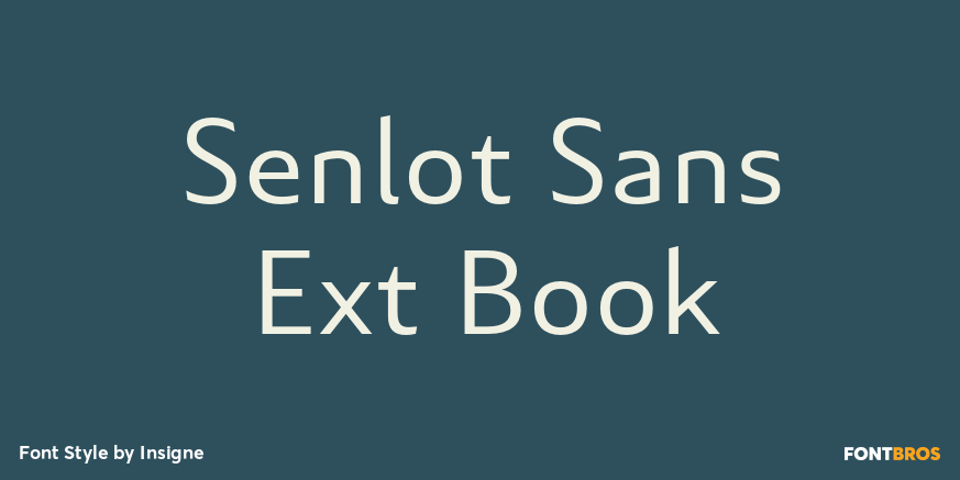 Senlot Sans Ext Book Font Poster #1