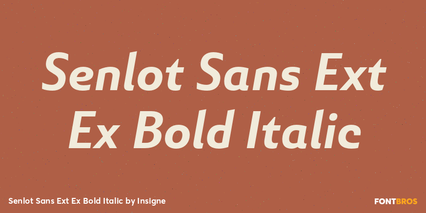 Senlot Sans Ext Ex Bold Italic Font Poster #1