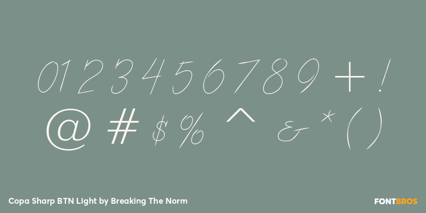 Copa Sharp BTN Light Font Poster #1