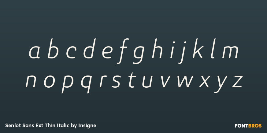 Senlot Sans Ext Thin Italic Font Poster #3