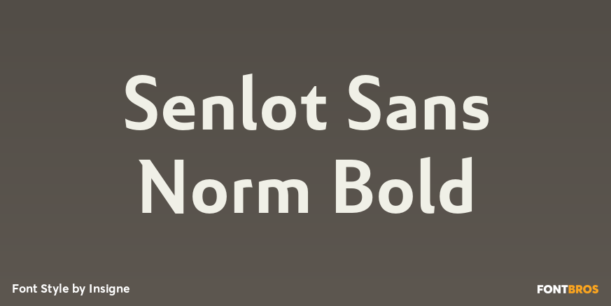 Senlot Sans Norm Bold Font Poster #1