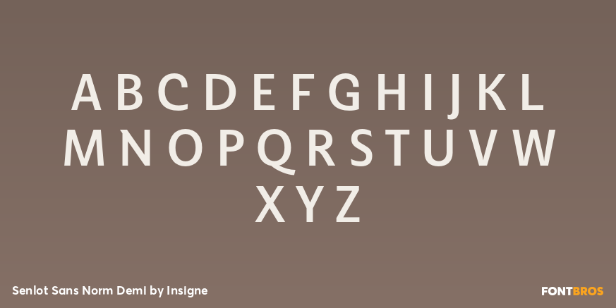 Senlot Sans Norm Demi Font Poster #1