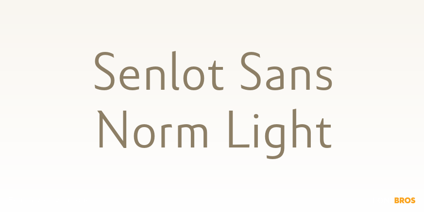 Senlot Sans Norm Light Font Poster #1