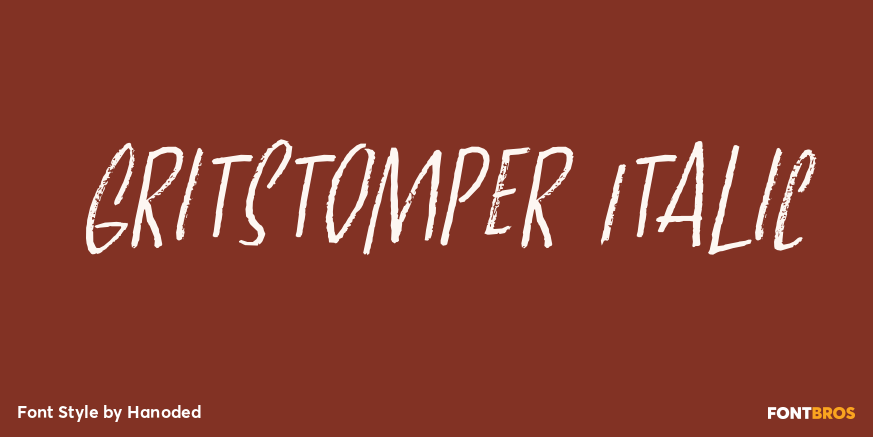Gritstomper Italic Poster
