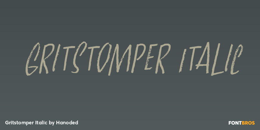 Gritstomper Italic Poster