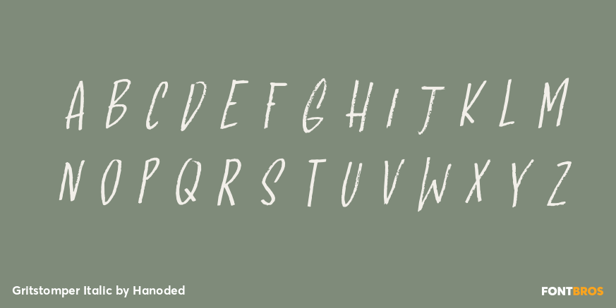 Gritstomper Italic Font Poster #2