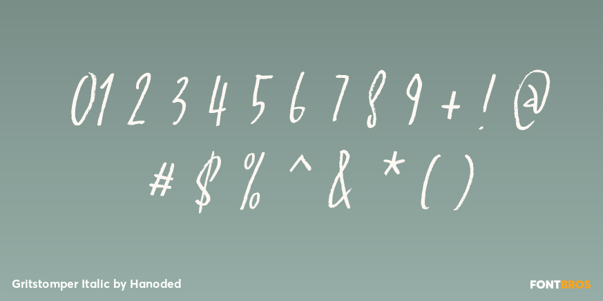 Gritstomper Italic Font Poster #4