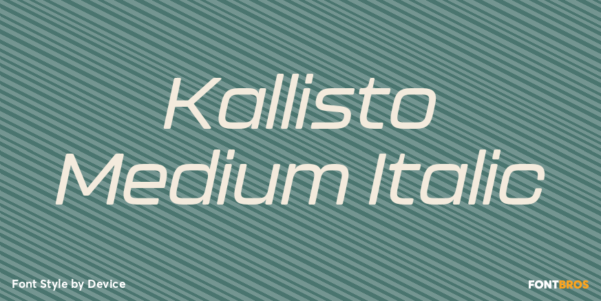 Kallisto Medium Italic Font Poster #1