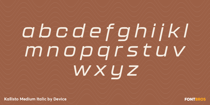 Kallisto Medium Italic Font Poster #3