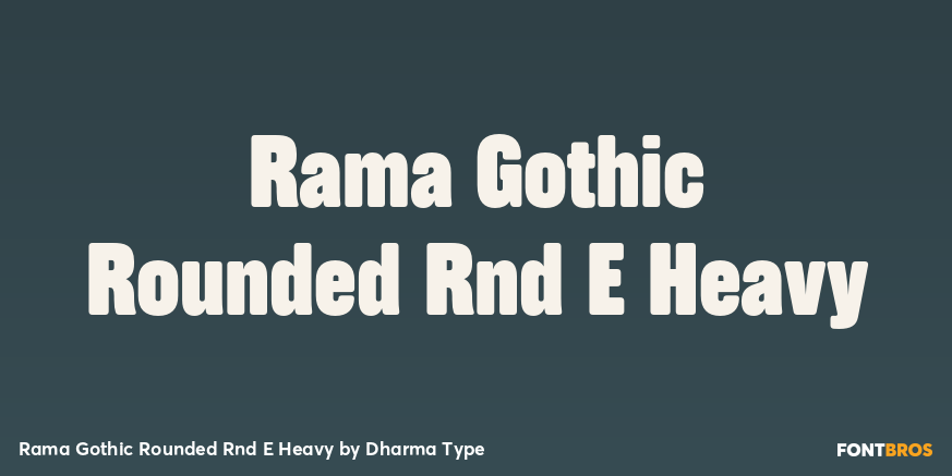Rama Gothic Rounded Rnd E Heavy Font Poster #1