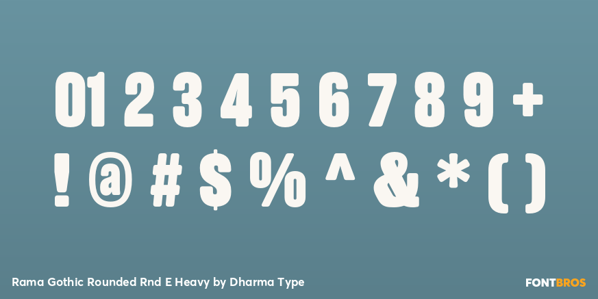 Rama Gothic Rounded Rnd E Heavy Font Poster #4