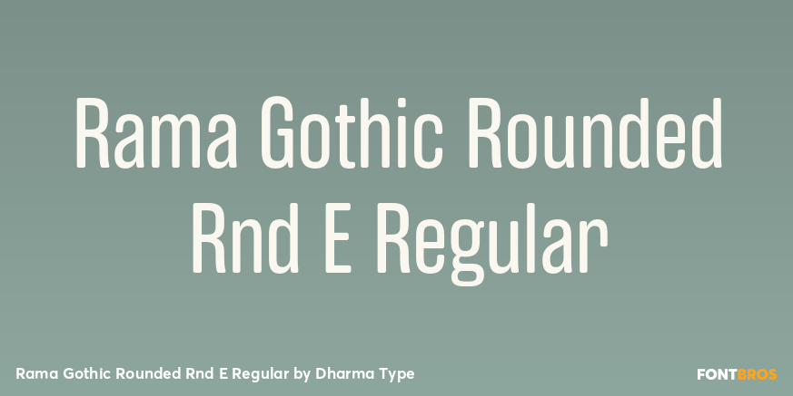 Rama Gothic Rounded Rnd E Regular Font Poster #1