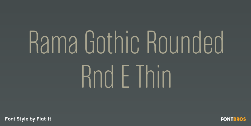 Rama Gothic Rounded Rnd E Thin Font Poster #1