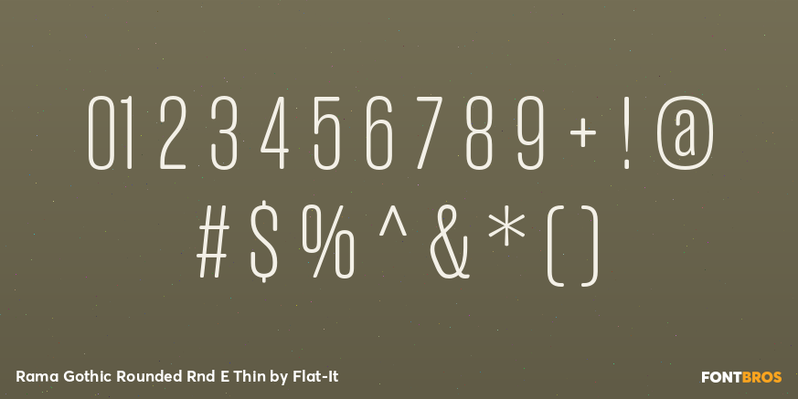 Rama Gothic Rounded Rnd E Thin Font Poster #1