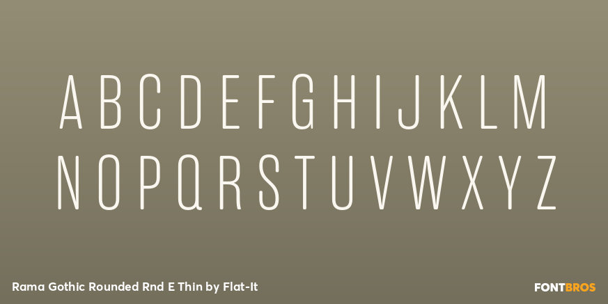 Rama Gothic Rounded Rnd E Thin Font Poster #1