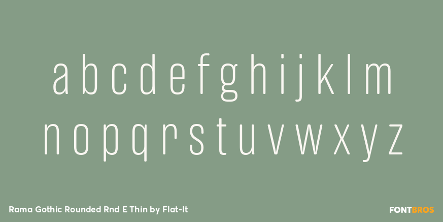 Rama Gothic Rounded Rnd E Thin Font Poster #1