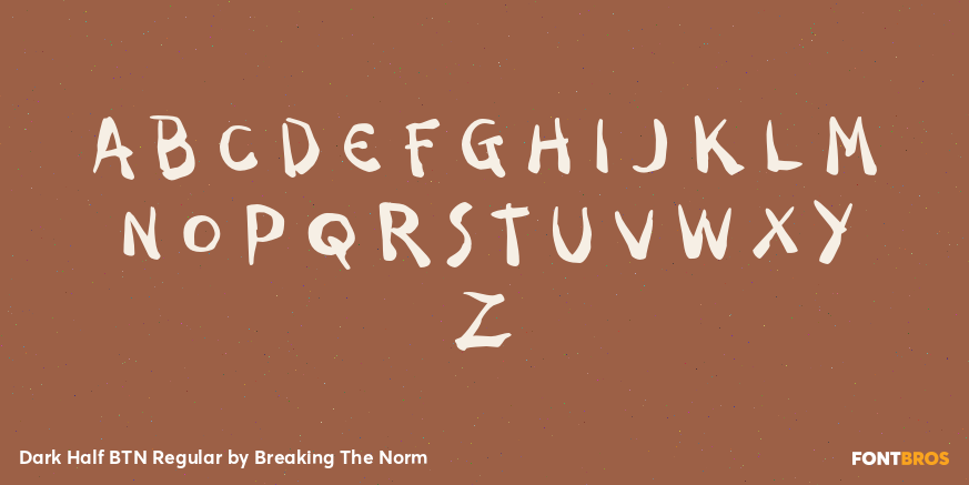 Dark Half BTN Regular Font Poster #2