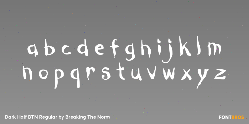 Dark Half BTN Regular Font Poster #3