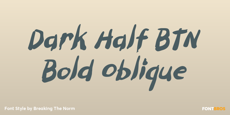 Dark Half BTN Bold Oblique Font Poster #1