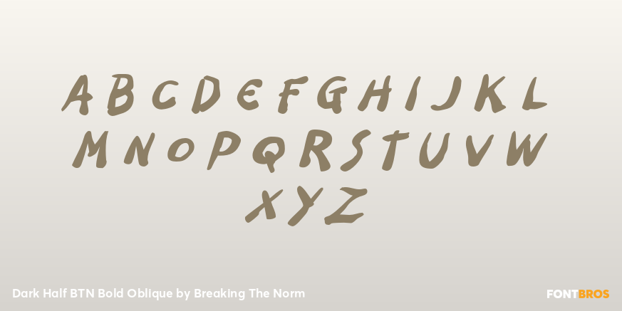 Dark Half BTN Bold Oblique Font Poster #2