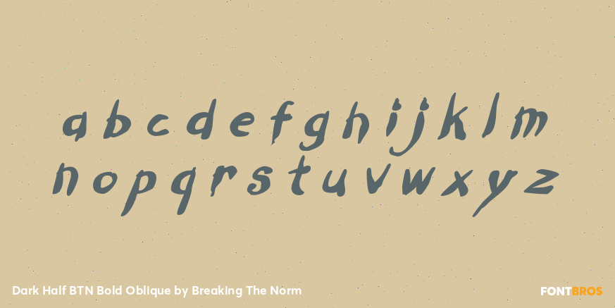 Dark Half BTN Bold Oblique Font Poster #3