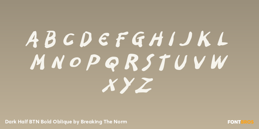 Dark Half BTN Bold Oblique Font Poster #1