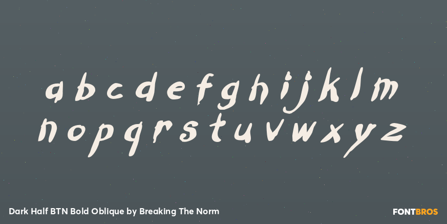 Dark Half BTN Bold Oblique Font Poster #1