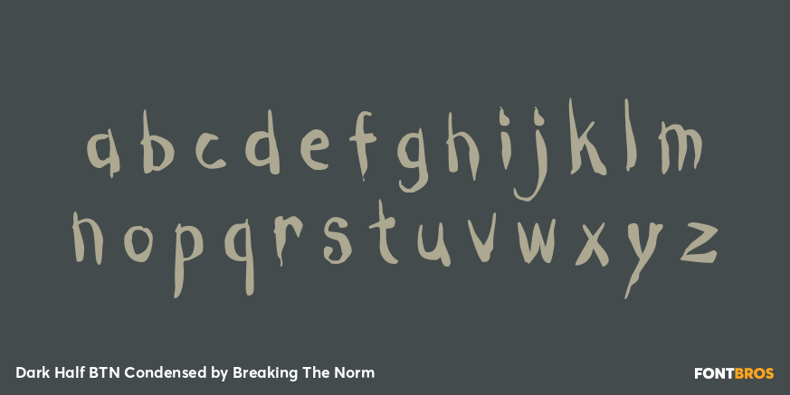 Dark Half BTN Condensed Font Poster #3