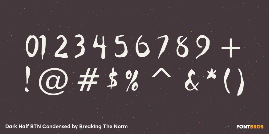 Dark Half BTN Condensed Font Poster #4