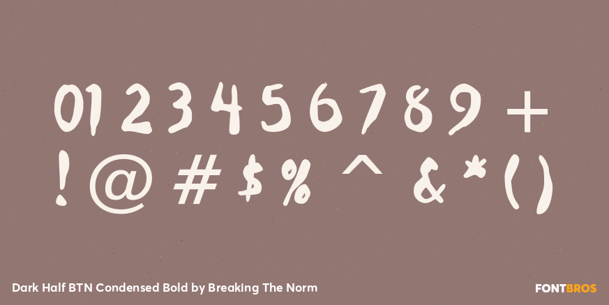 Dark Half BTN Condensed Bold Font Poster #1