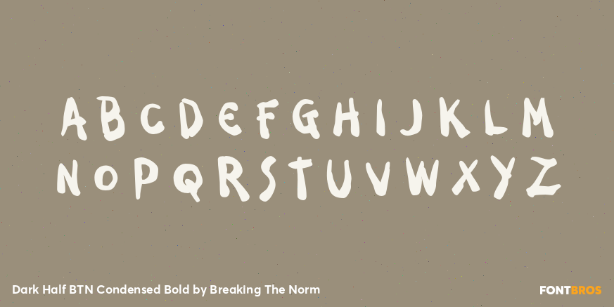 Dark Half BTN Condensed Bold Font Poster #2