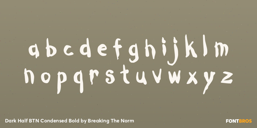 Dark Half BTN Condensed Bold Font Poster #1