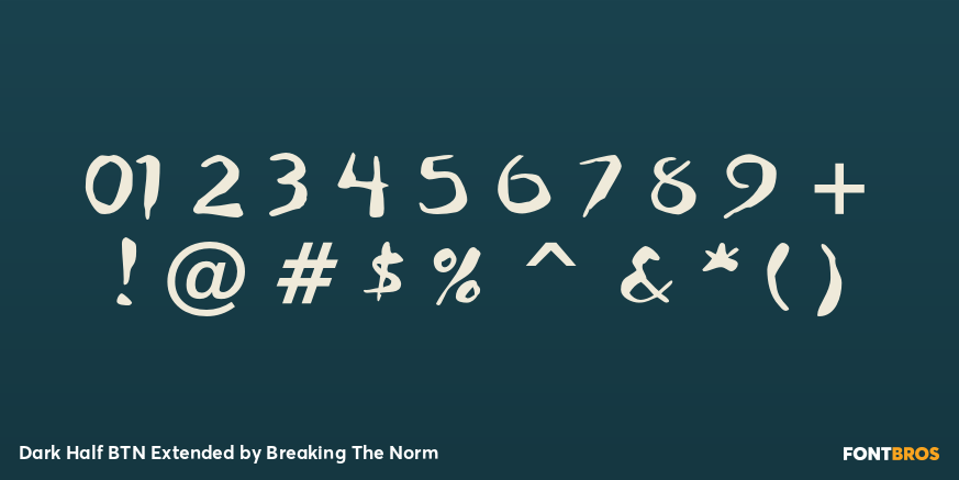 Dark Half BTN Extended Font Poster #4