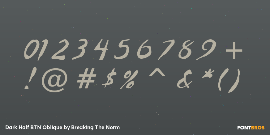 Dark Half BTN Oblique Font Poster #1