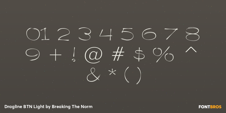 Dragline BTN Light Font Poster #1