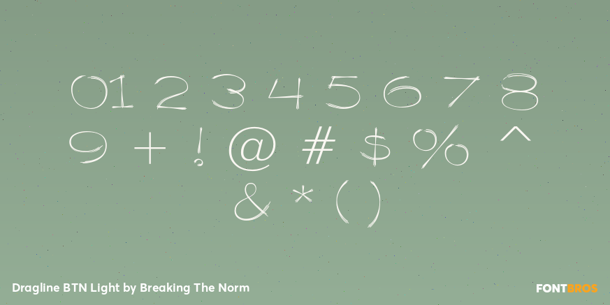 Dragline BTN Light Font Poster #4