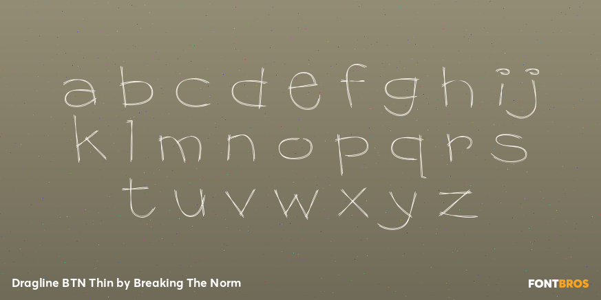 Dragline BTN Thin Font Poster #3