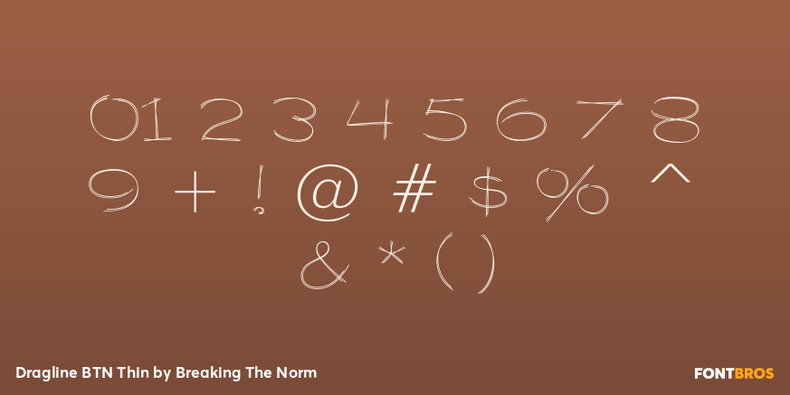 Dragline BTN Thin Font Poster #4