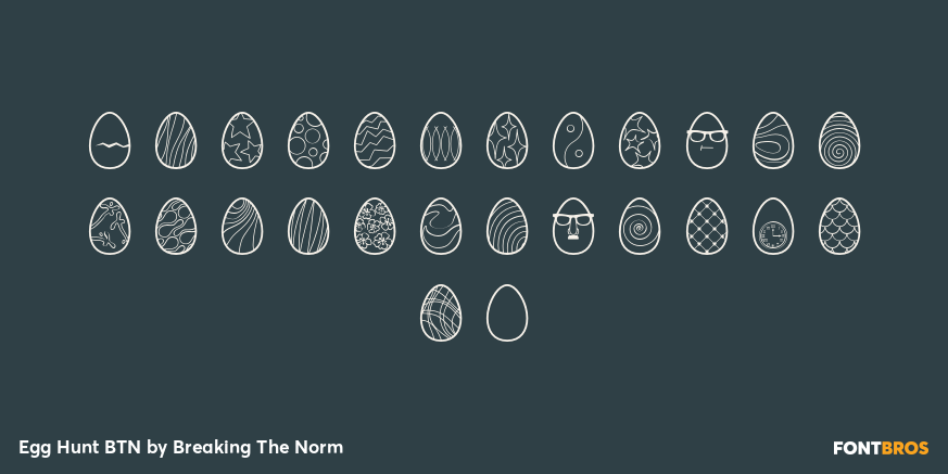 Egg Hunt BTN Font Poster #2