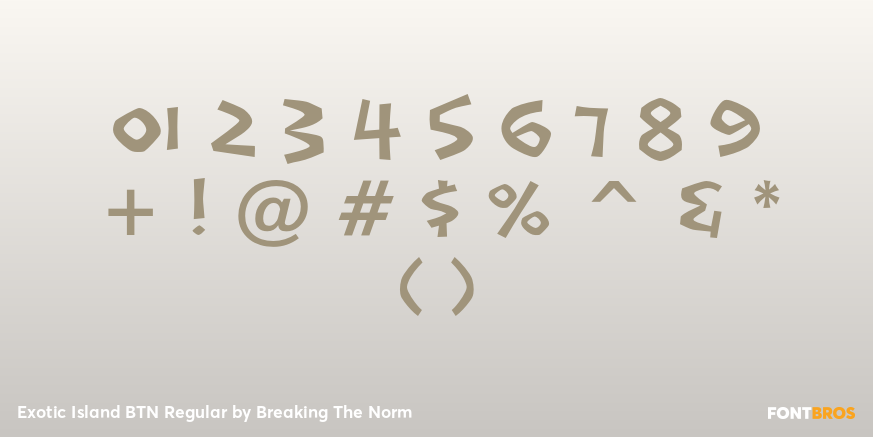 Exotic Island BTN Regular Font Poster #4