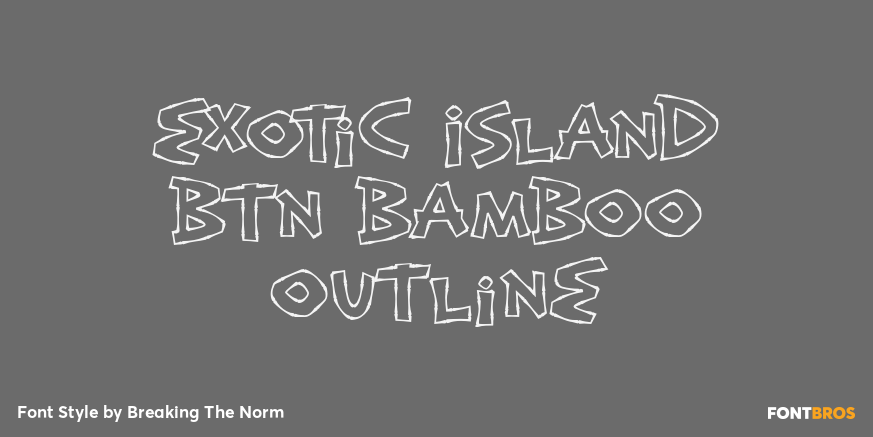 Exotic Island BTN Bamboo Outline Poster