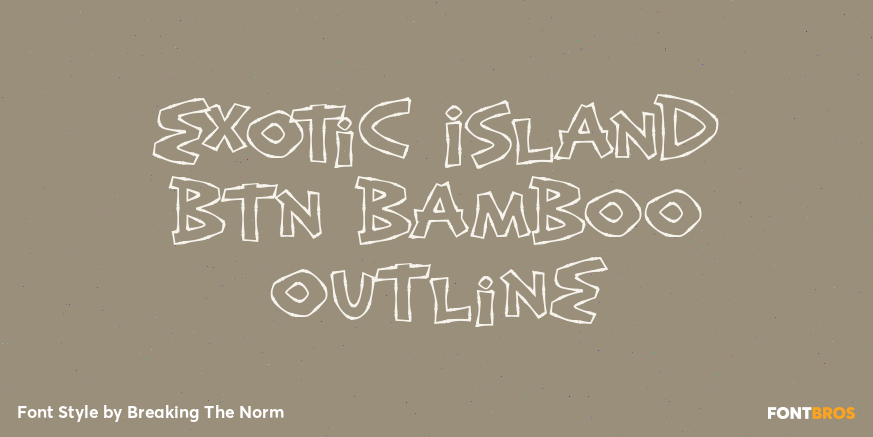 Exotic Island BTN Bamboo Outline Poster
