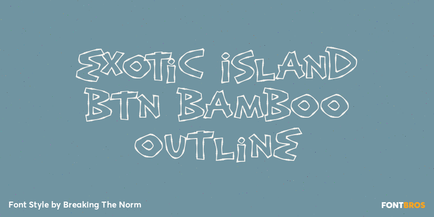 Exotic Island BTN Bamboo Outline Poster