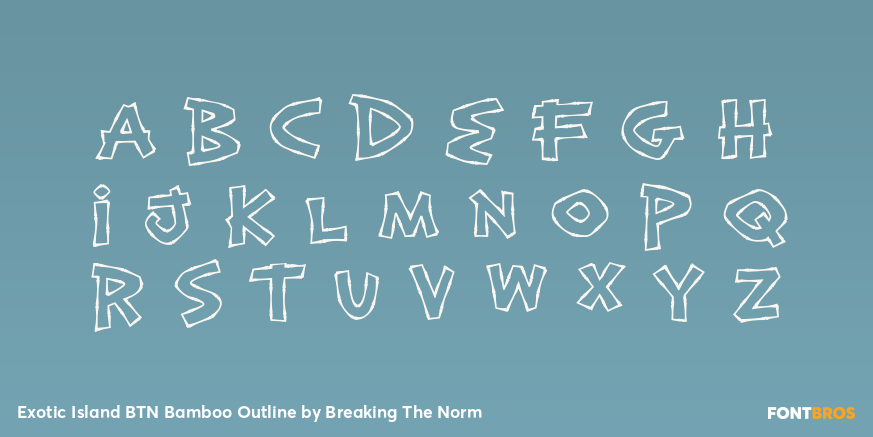 Exotic Island BTN Bamboo Outline Font Poster #2