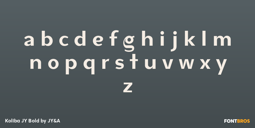 Koliba JY Bold Font Poster #3